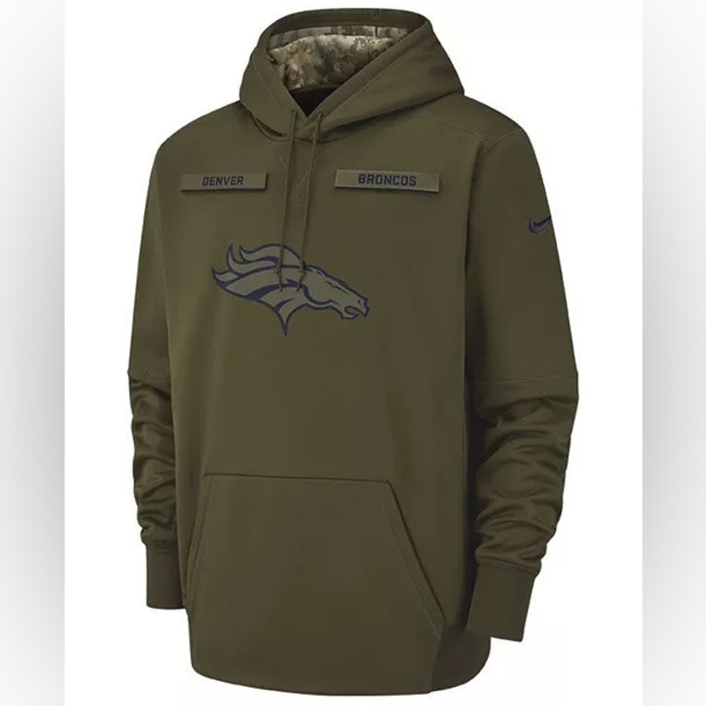 Men's Denver Broncos Salute To Service Therma Hoodie